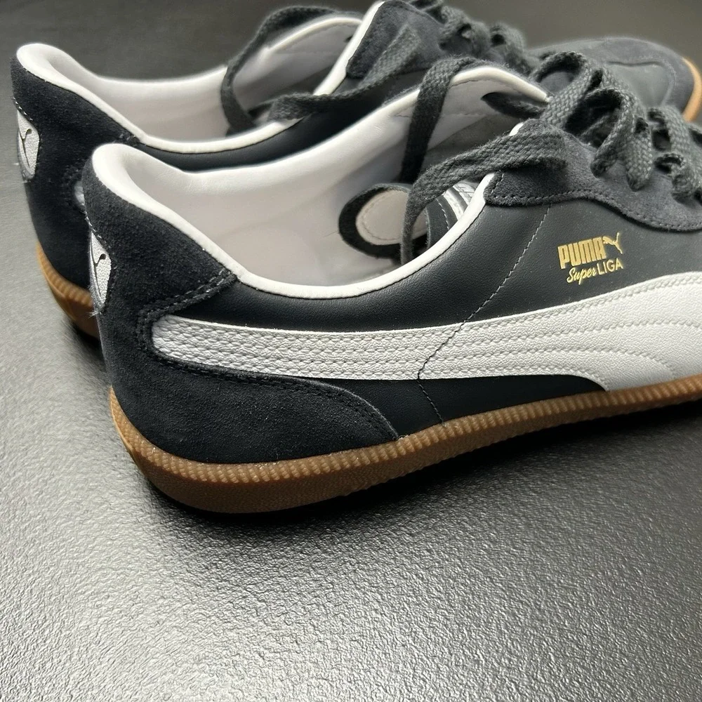 PUMA Super Liga OG Retro Black White Gum Mens Size 14 Suede & Leather Sneakers